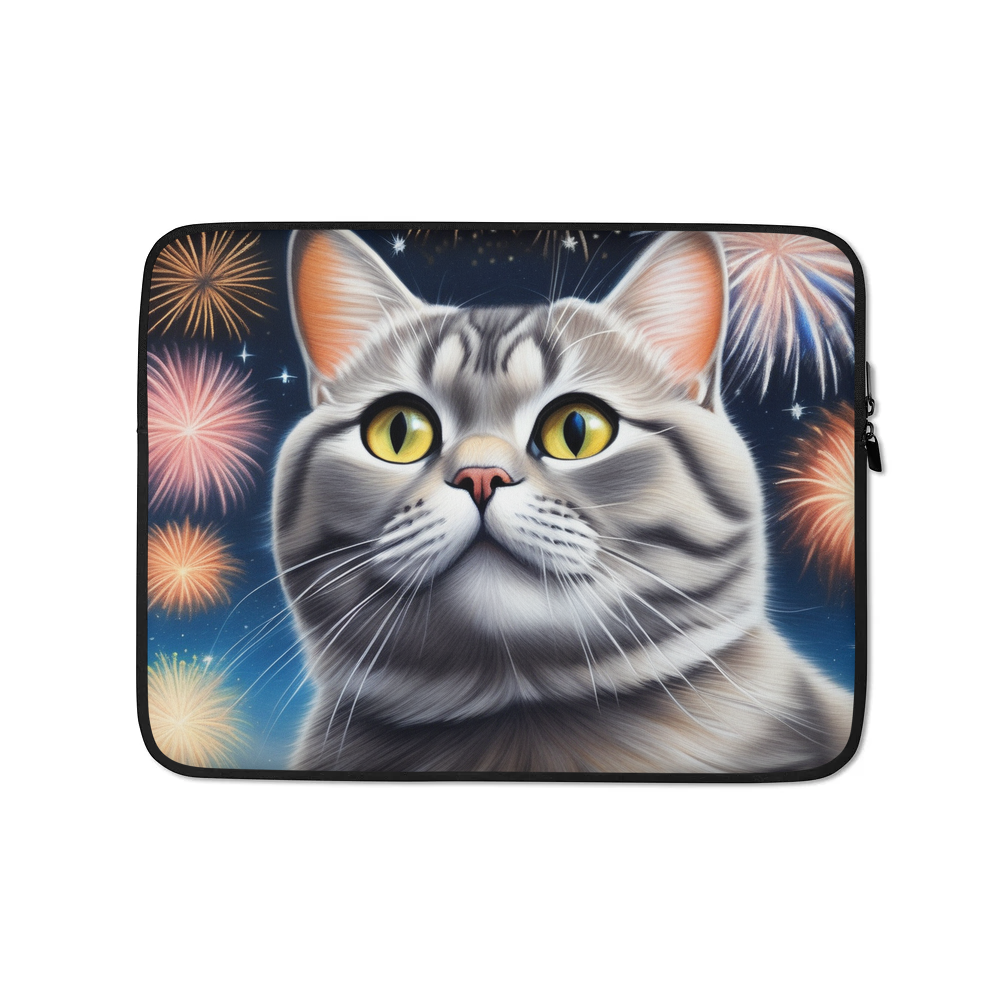 PugMug Custom Tabby British Shorthair Cat Laptop Sleeve
