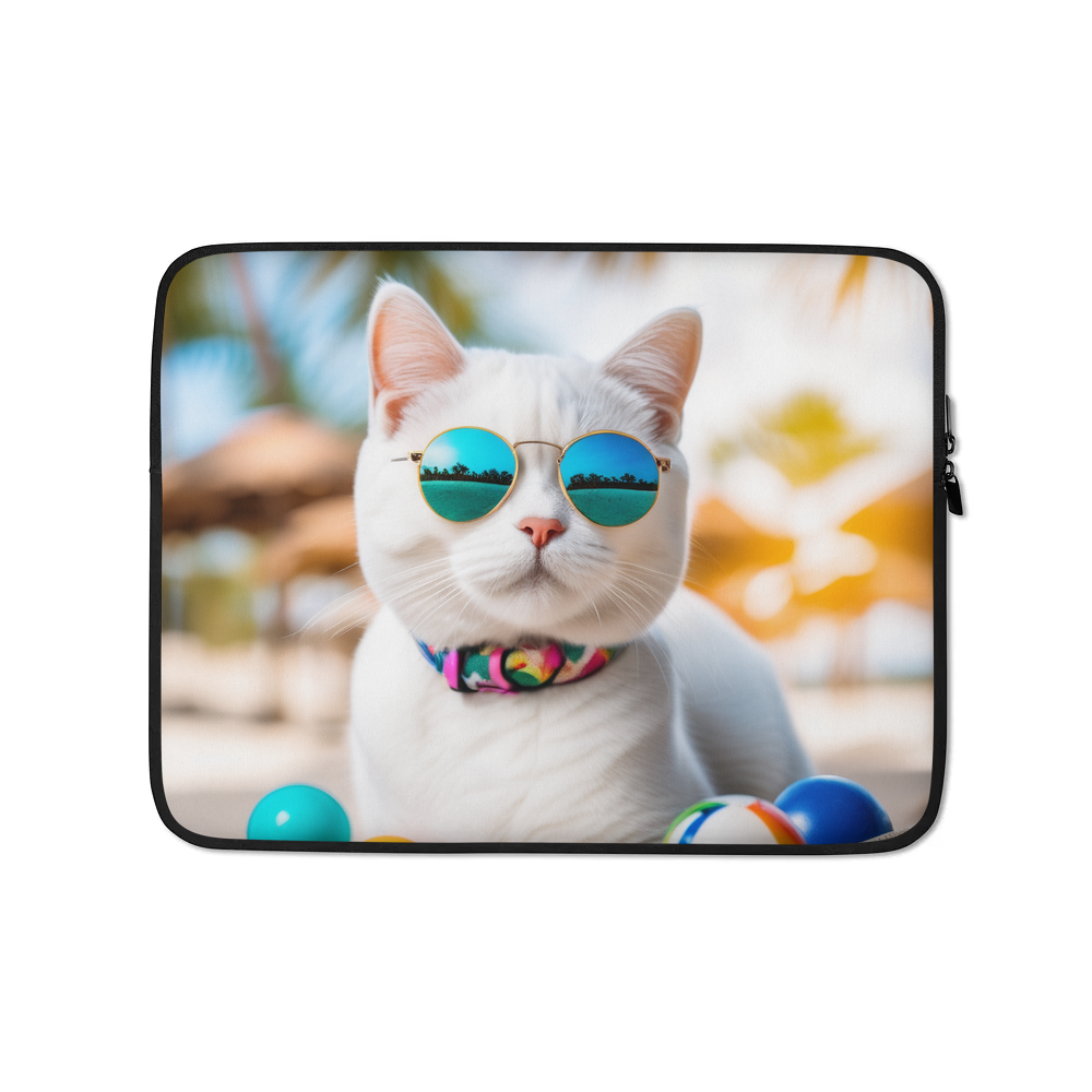 PugMug Custom White British Shorthair Cat Laptop Sleeve