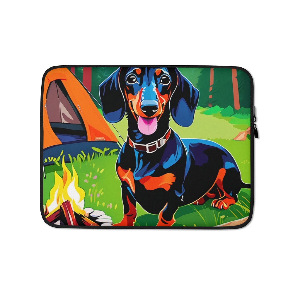 PugMug Custom Black Dachshund Laptop Sleeve