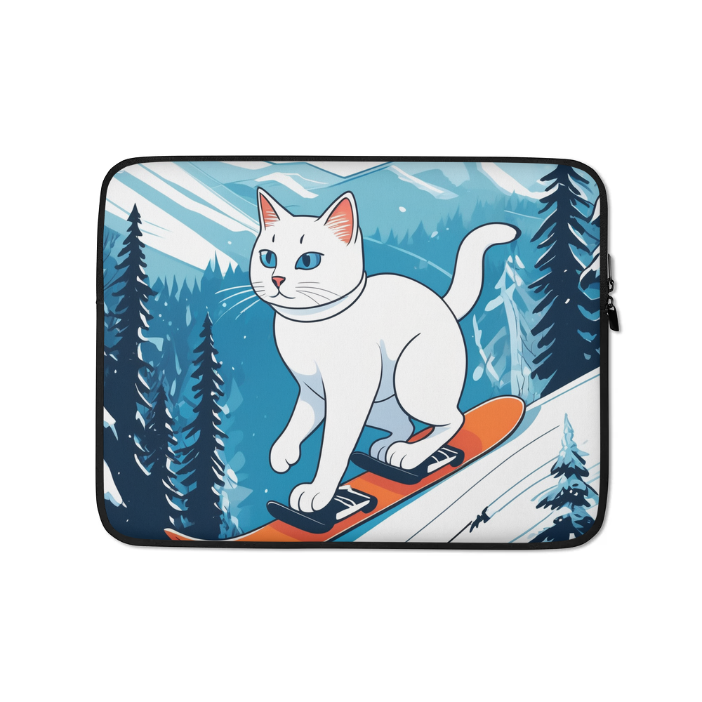 PugMug Custom White Companion Cat Laptop Sleeve
