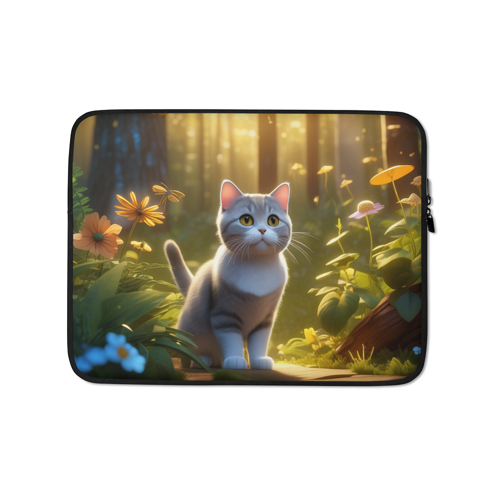 PugMug Custom Tabby British Shorthair Cat Laptop Sleeve