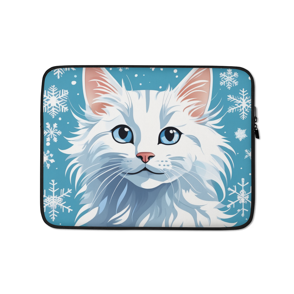 PugMug Custom White Companion Cat Laptop Sleeve