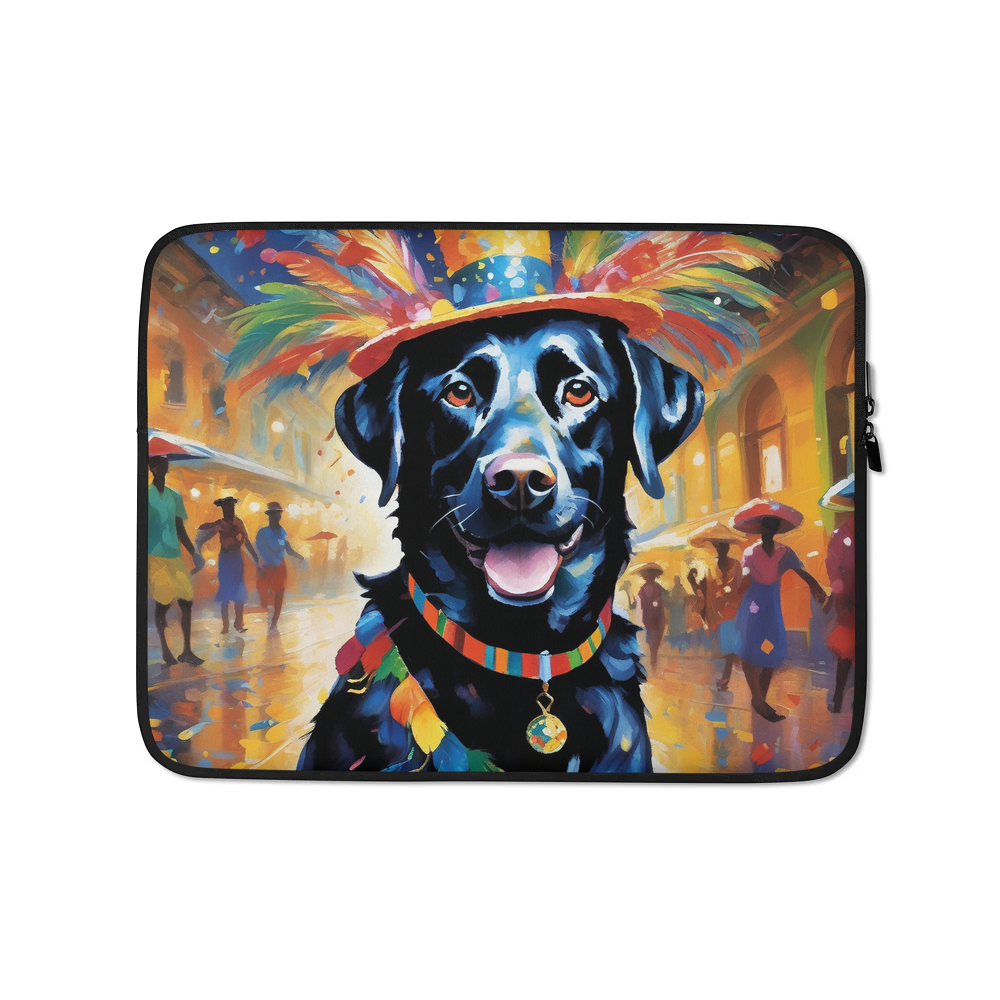 PugMug Custom Black Labrador Retriever Laptop Sleeve