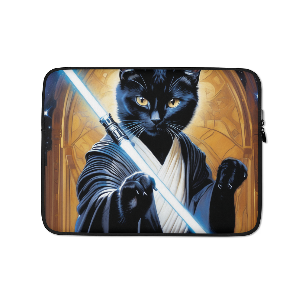 PugMug Custom Black Companion Cat Laptop Sleeve