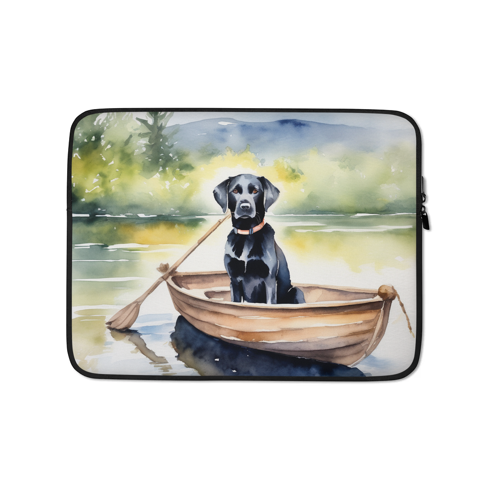 PugMug Custom Black Labrador Retriever Laptop Sleeve
