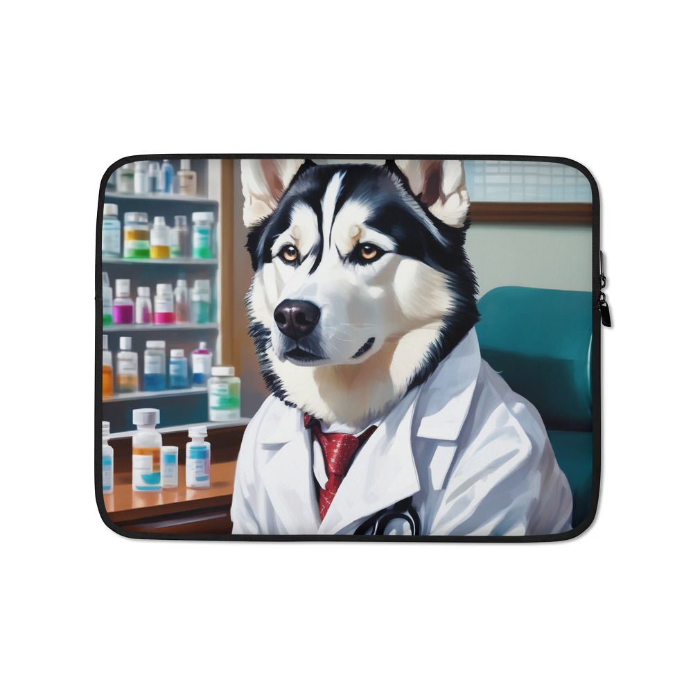 PugMug Custom Siberian Husky Laptop Sleeve