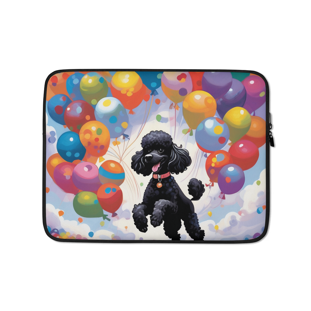 PugMug Custom Black Poodle Laptop Sleeve