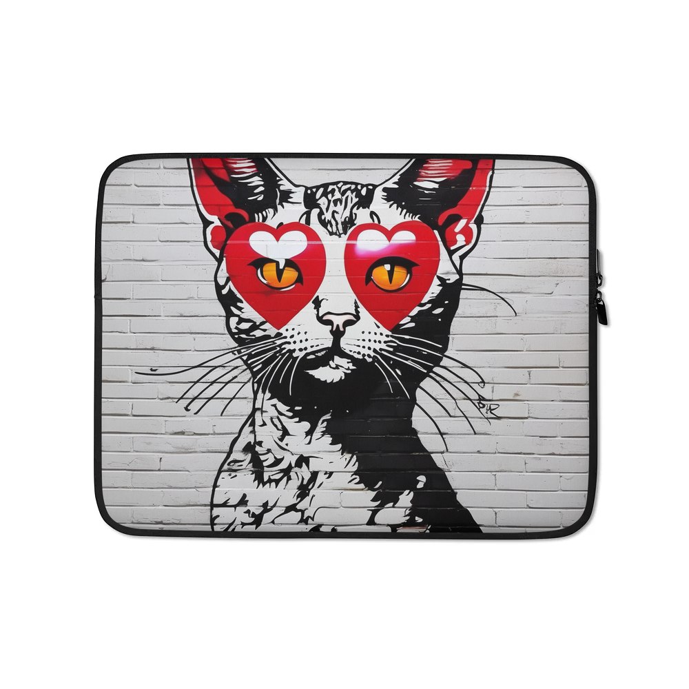 PugMug Custom Tabby Devon Rex Cat Laptop Sleeve
