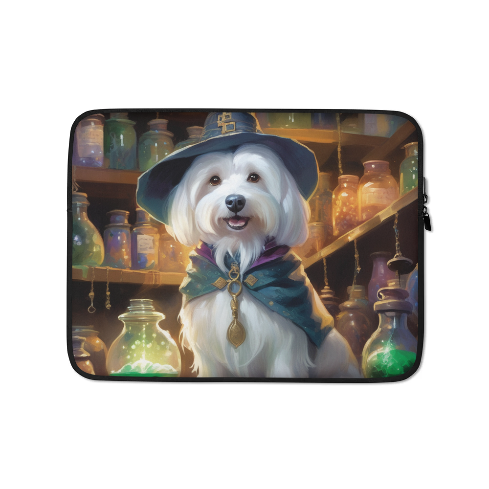 PugMug Custom White Havanese Dog Laptop Sleeve