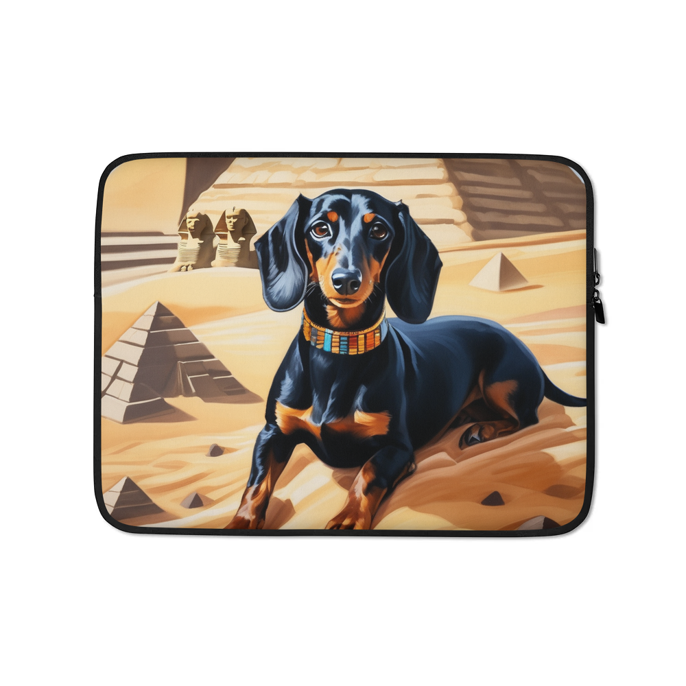 PugMug Custom Black Dachshund Laptop Sleeve