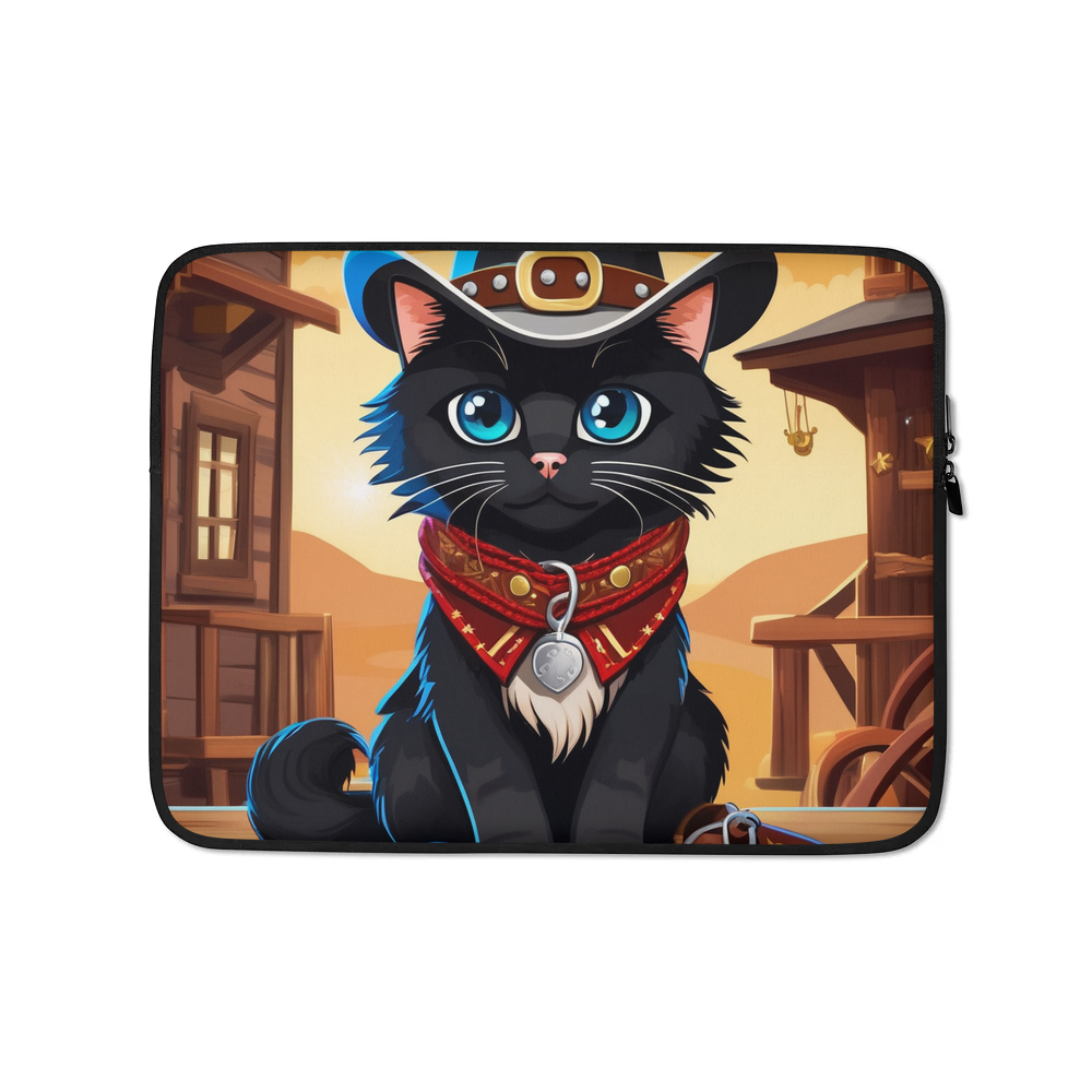 PugMug Custom Black Ragdoll Cat Laptop Sleeve