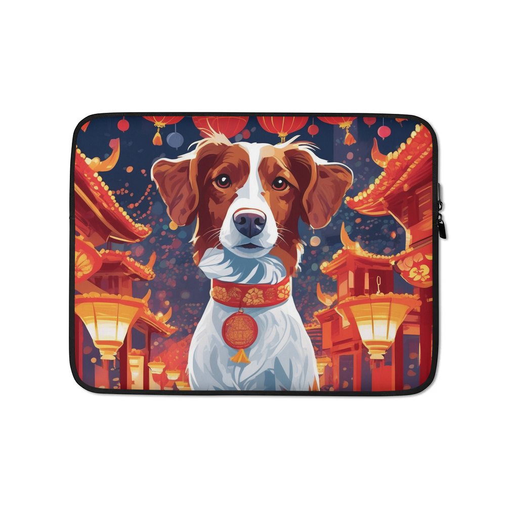 PugMug Custom Brittany Dog Laptop Sleeve