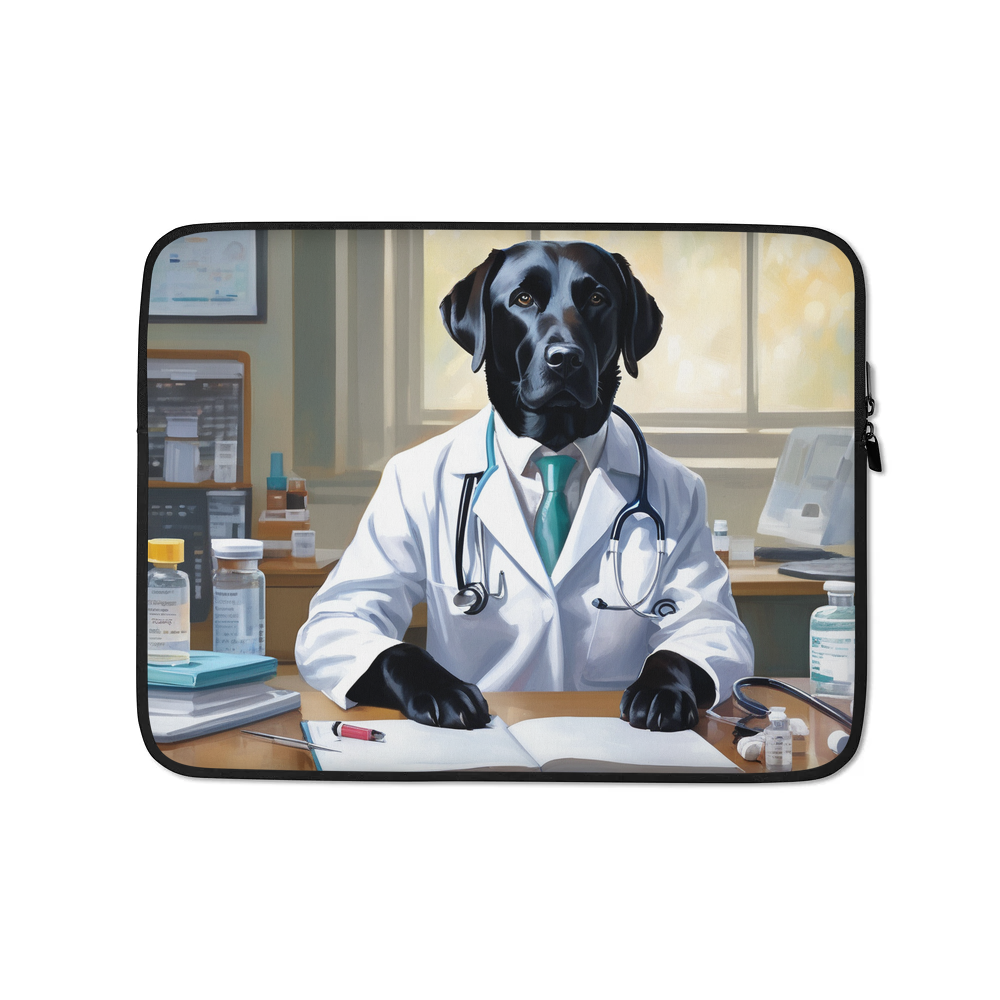 PugMug Custom Black Labrador Retriever Laptop Sleeve