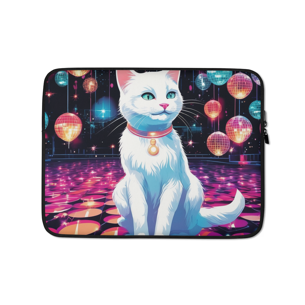 PugMug Custom White Companion Cat Laptop Sleeve
