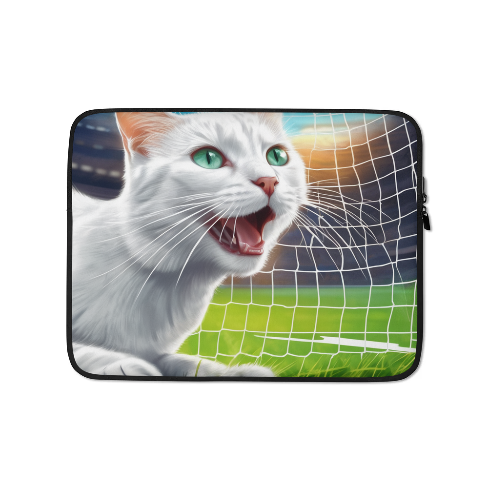 PugMug Custom White Companion Cat Laptop Sleeve