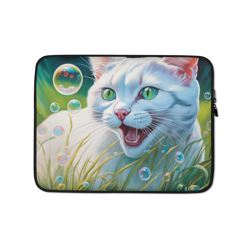 PugMug Custom White Exotic Cat Laptop Sleeve