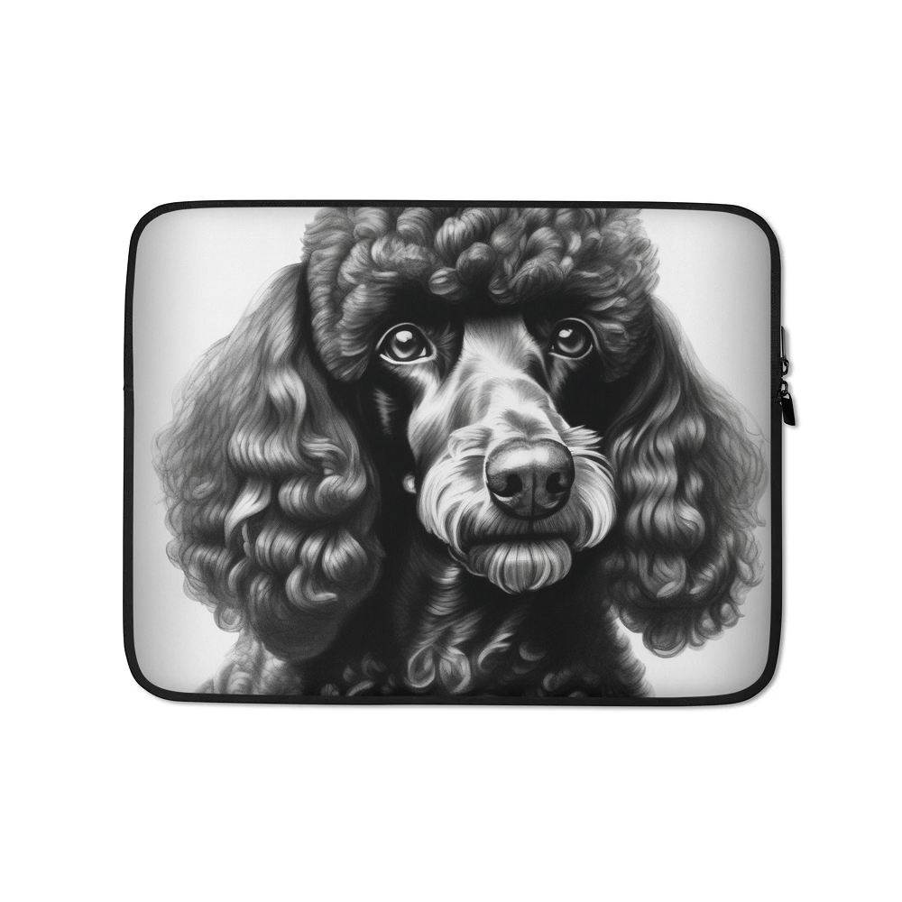 PugMug Custom Black Poodle Laptop Sleeve