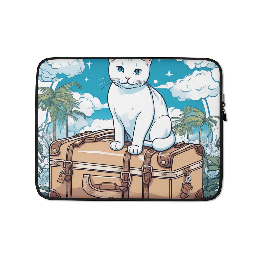 PugMug Custom White Exotic Cat Laptop Sleeve