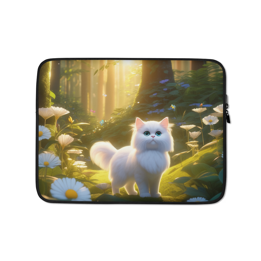 PugMug Custom White Persian Cat Laptop Sleeve