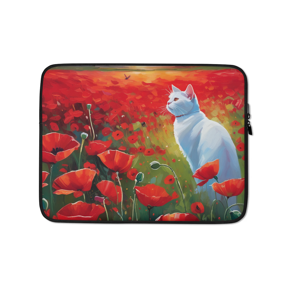 PugMug Custom White Companion Cat Laptop Sleeve
