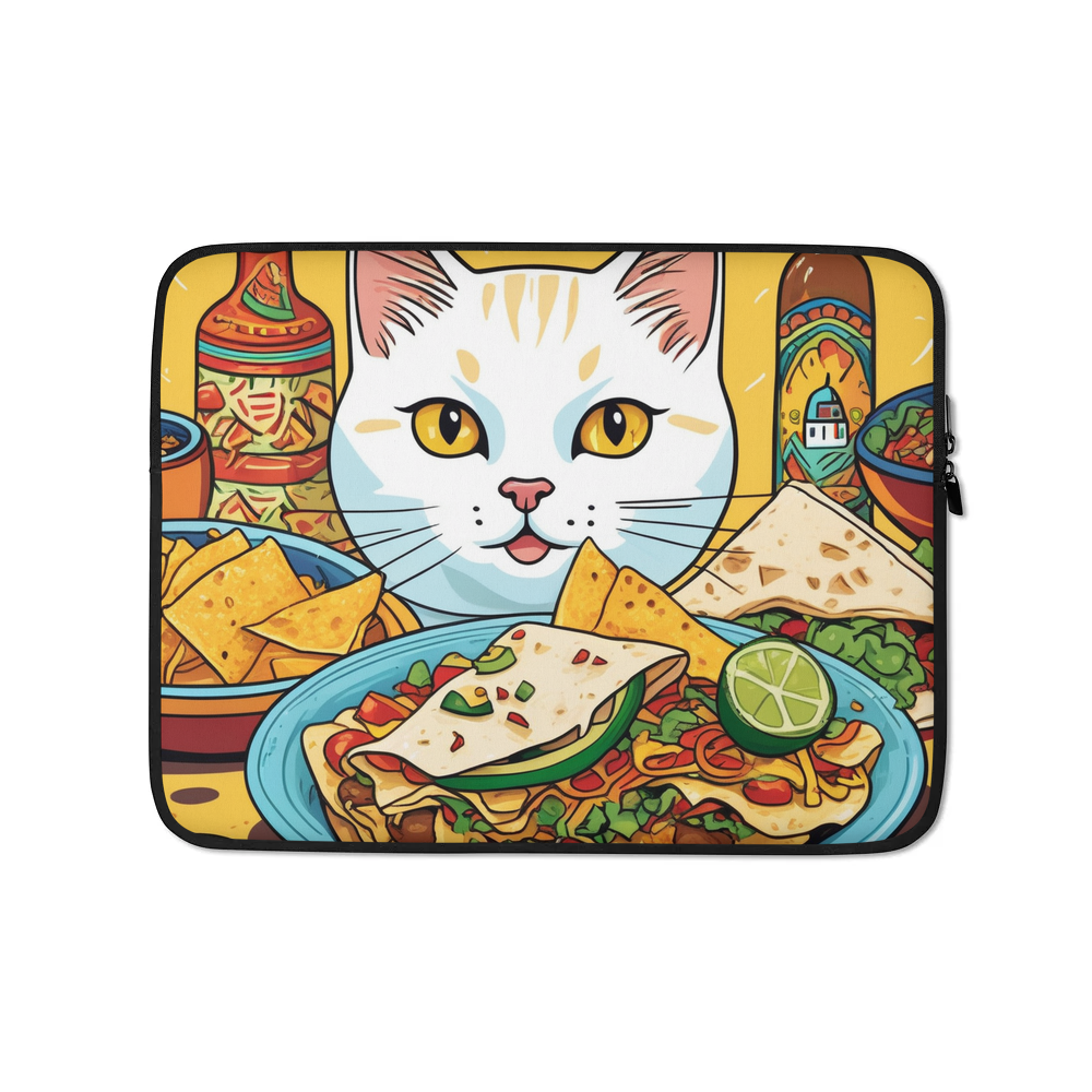 PugMug Custom White Companion Cat Laptop Sleeve