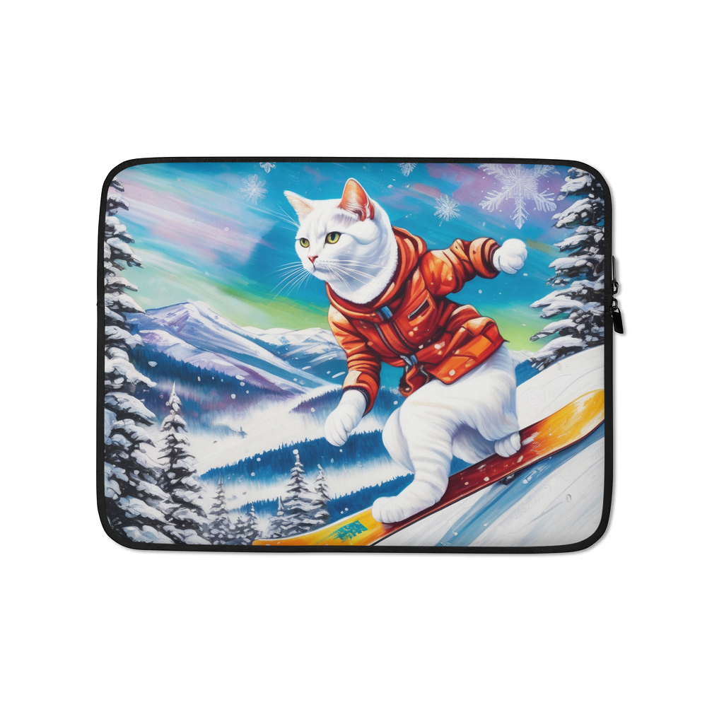 PugMug Custom White Companion Cat Laptop Sleeve