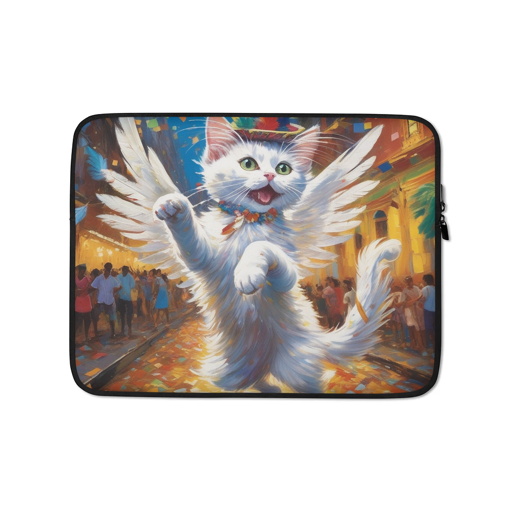 PugMug Custom White Companion Cat Laptop Sleeve