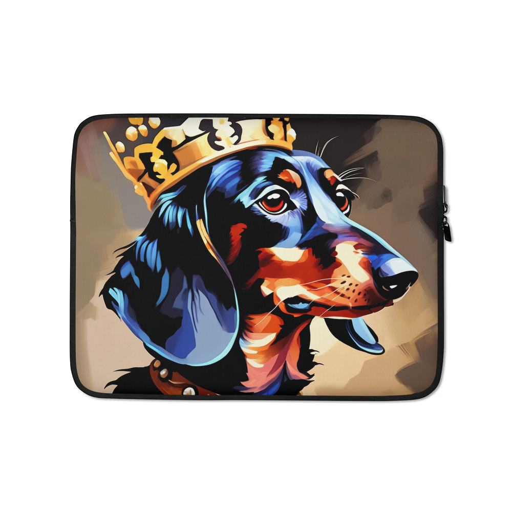 PugMug Custom Black Dachshund Laptop Sleeve