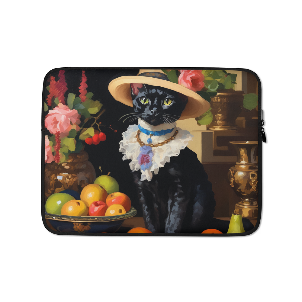 PugMug Custom Black Devon Rex Cat Laptop Sleeve