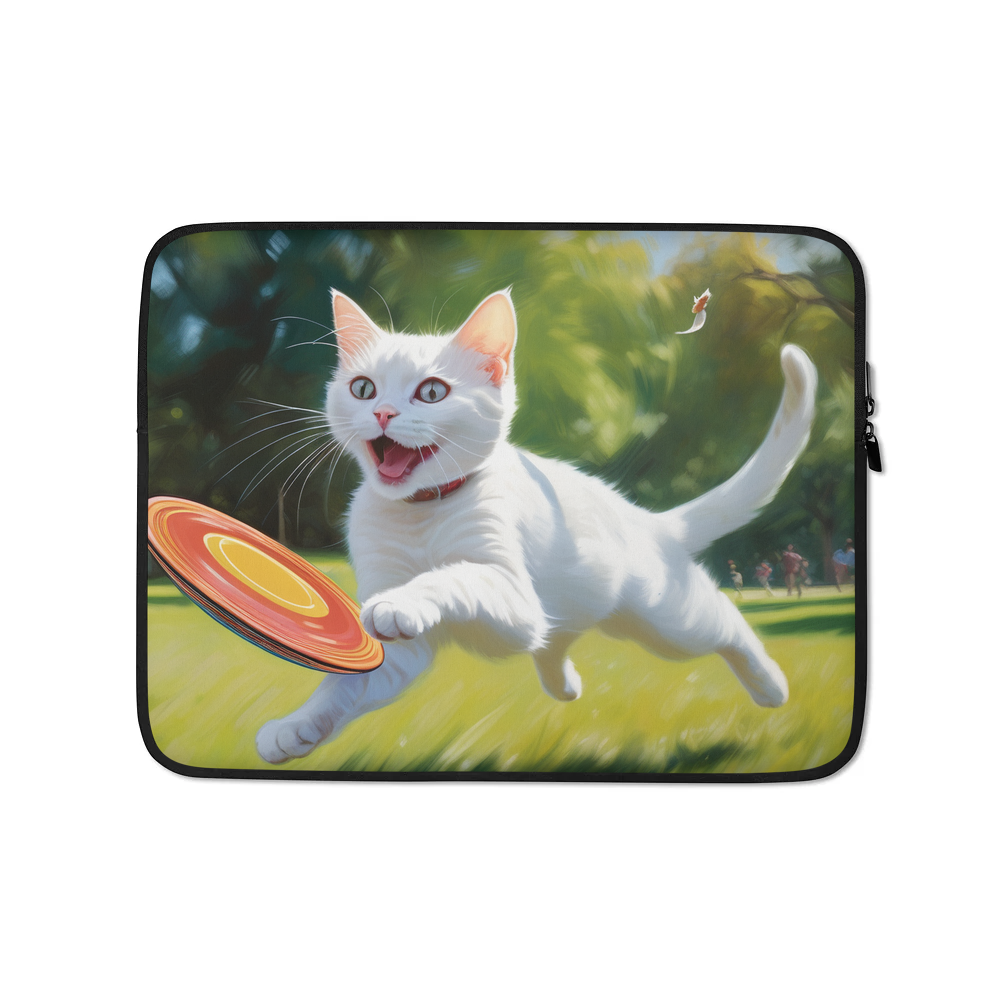 PugMug Custom White Companion Cat Laptop Sleeve