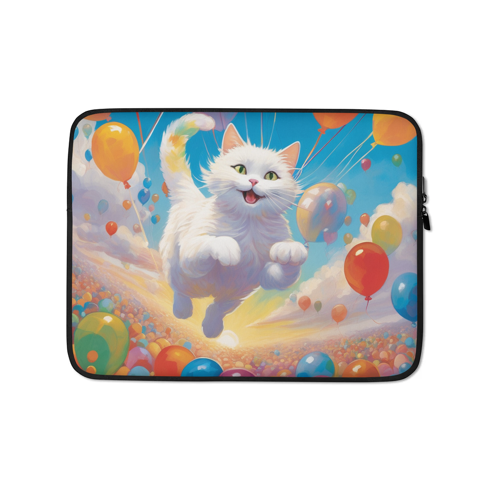 PugMug Custom White Companion Cat Laptop Sleeve