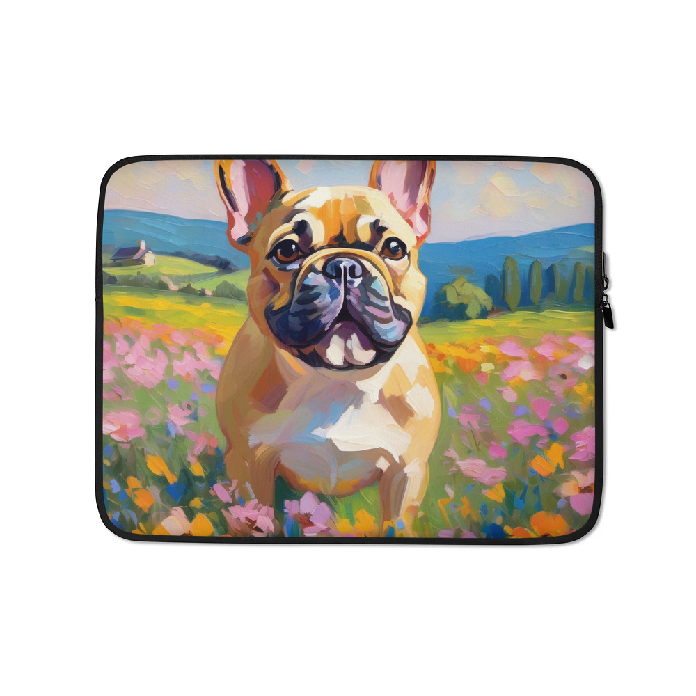 PugMug Custom Tan French Bulldog Laptop Sleeve
