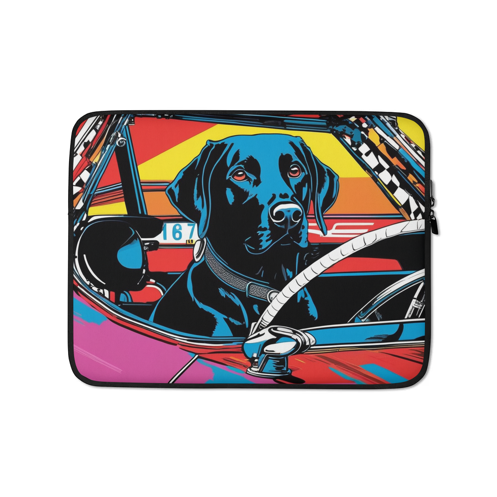 PugMug Custom Black Labrador Retriever Laptop Sleeve