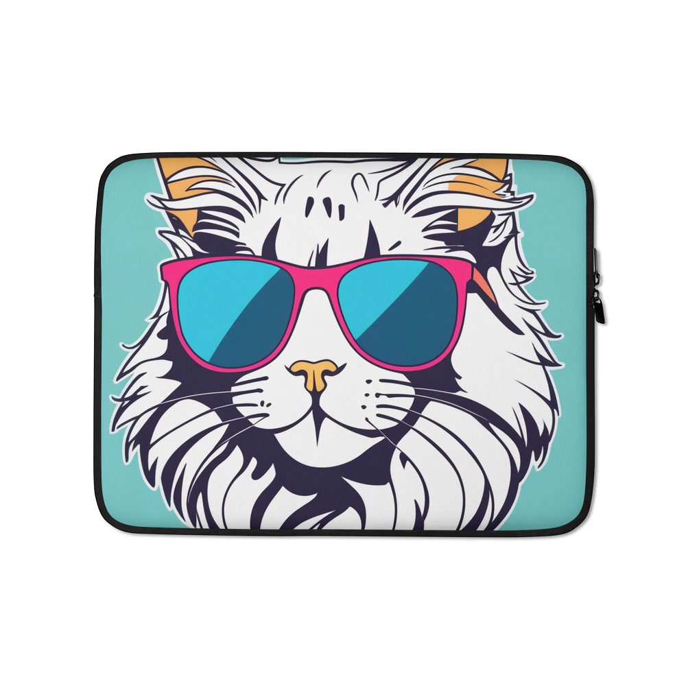 PugMug Custom White Maine Coon Cat Laptop Sleeve