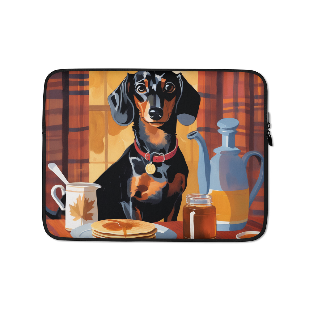 PugMug Custom Black Dachshund Laptop Sleeve