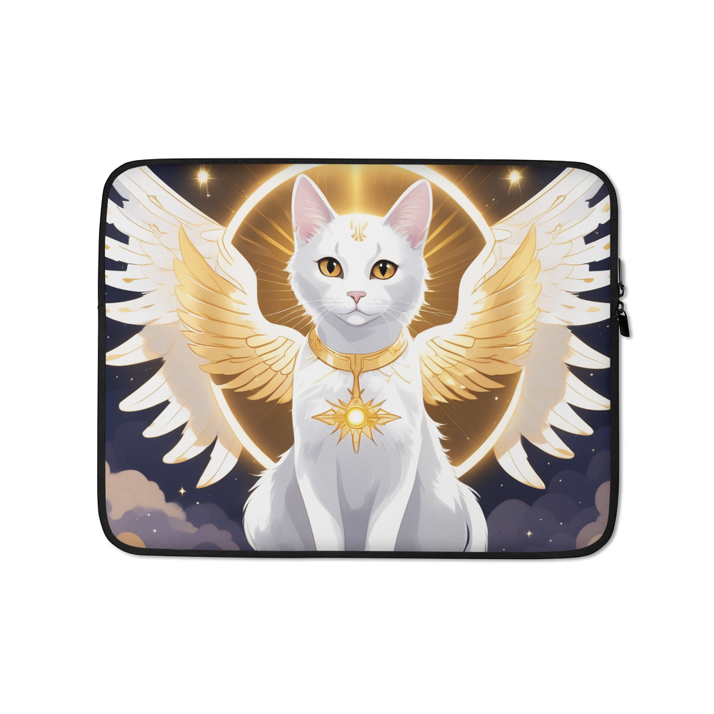 PugMug Custom White Companion Cat Laptop Sleeve