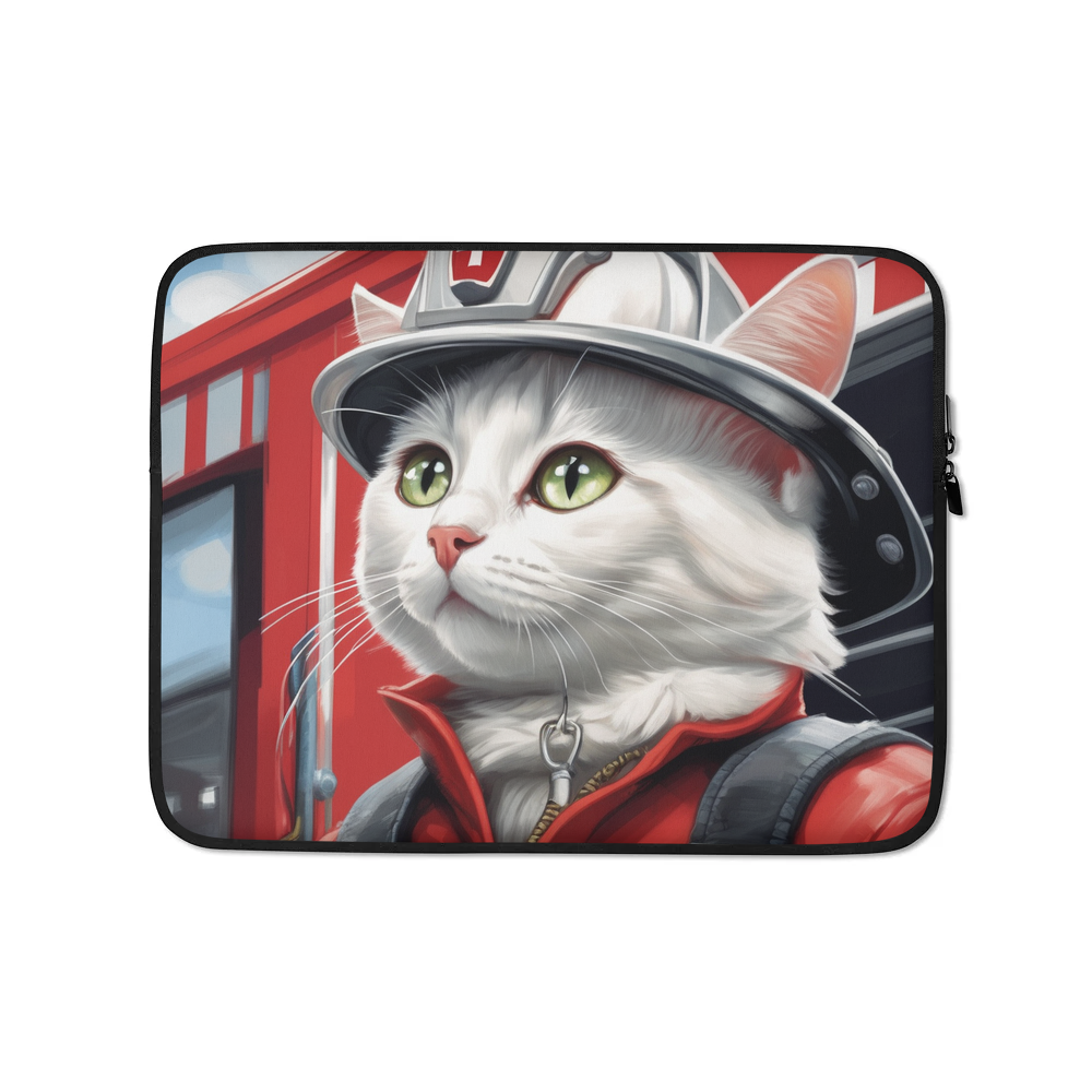 PugMug Custom White Companion Cat Laptop Sleeve