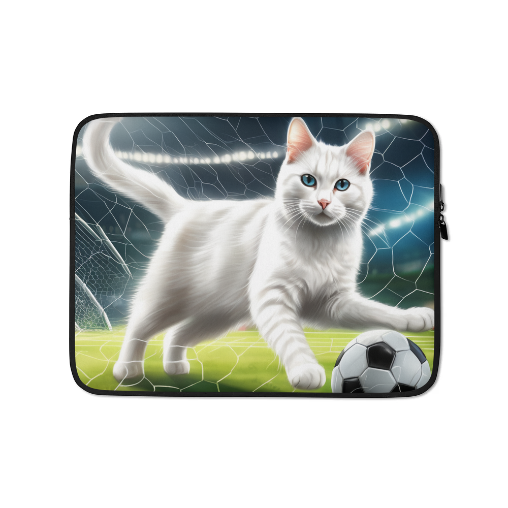 PugMug Custom White Companion Cat Laptop Sleeve