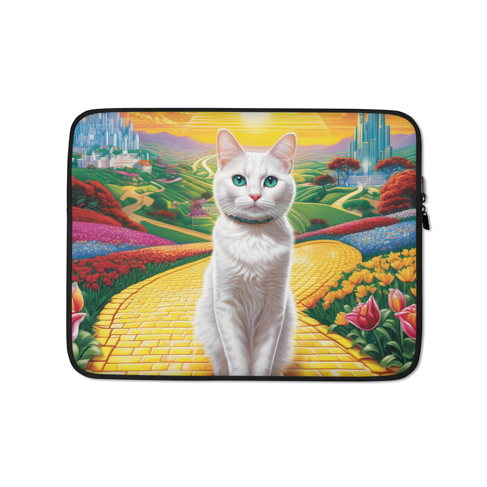PugMug Custom White Companion Cat Laptop Sleeve