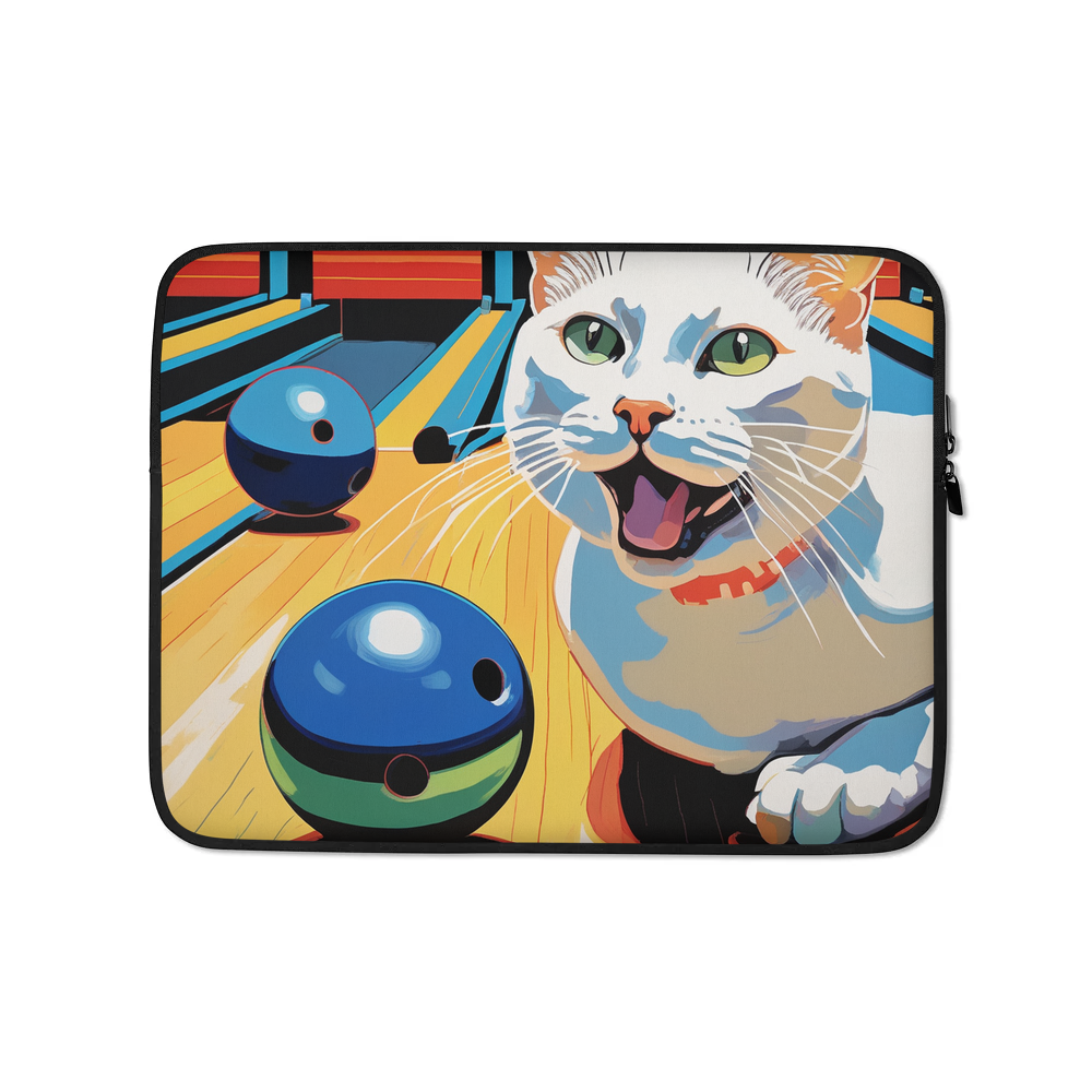 PugMug Custom White Companion Cat Laptop Sleeve