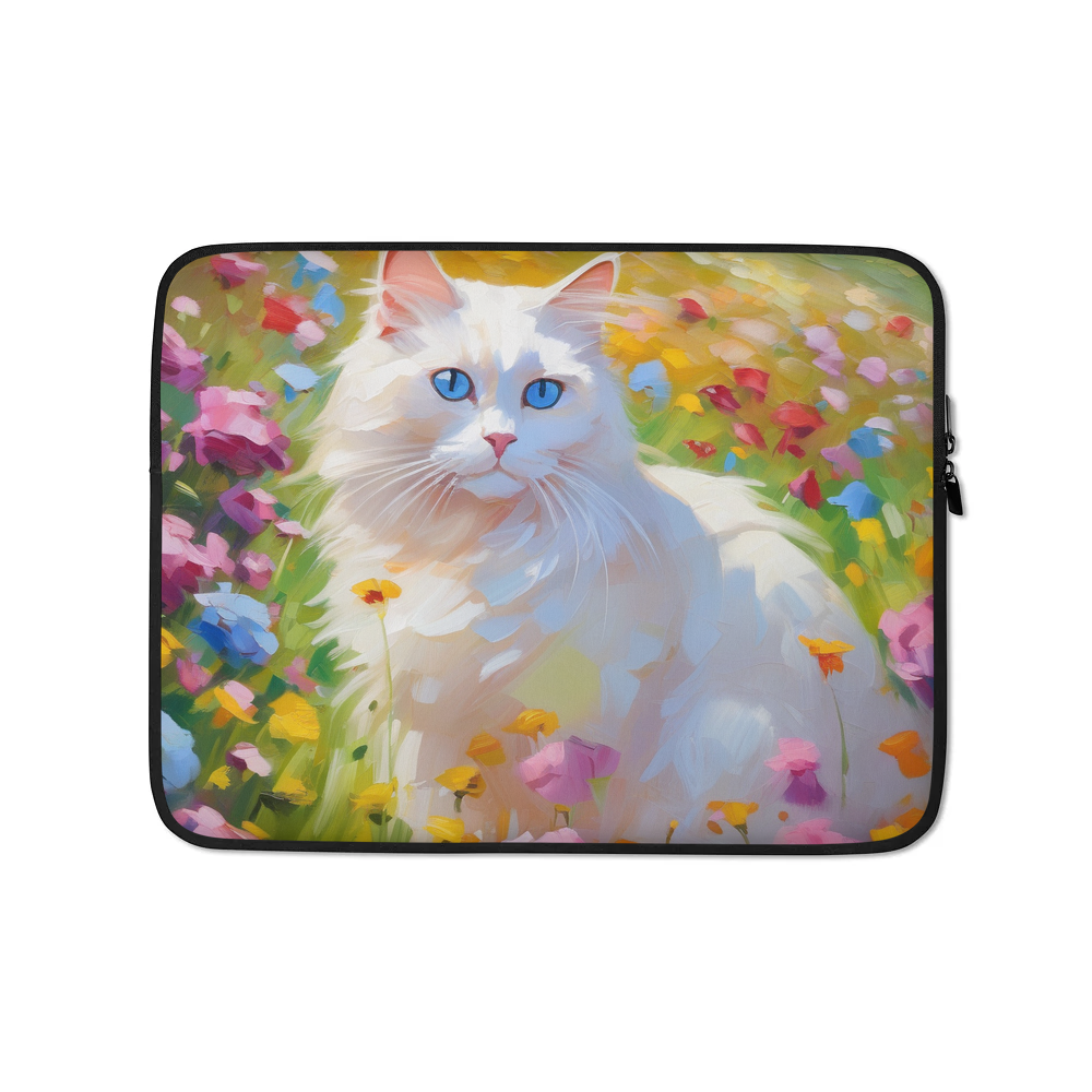 PugMug Custom White Ragdoll Cat Laptop Sleeve