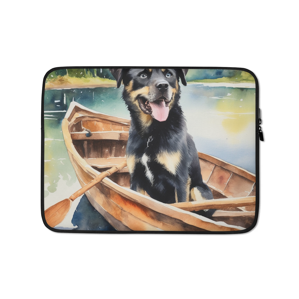 PugMug Custom Blue Laptop Sleeve