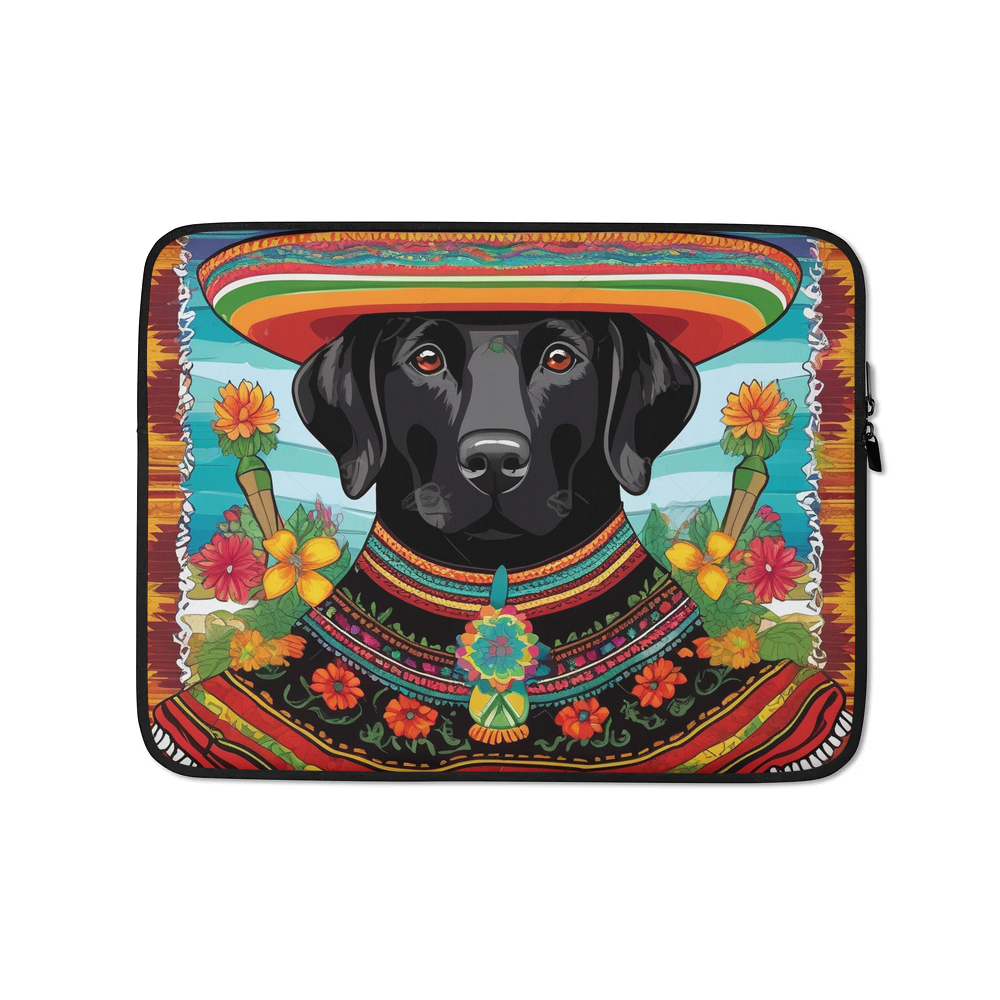 PugMug Custom Black Labrador Retriever Laptop Sleeve
