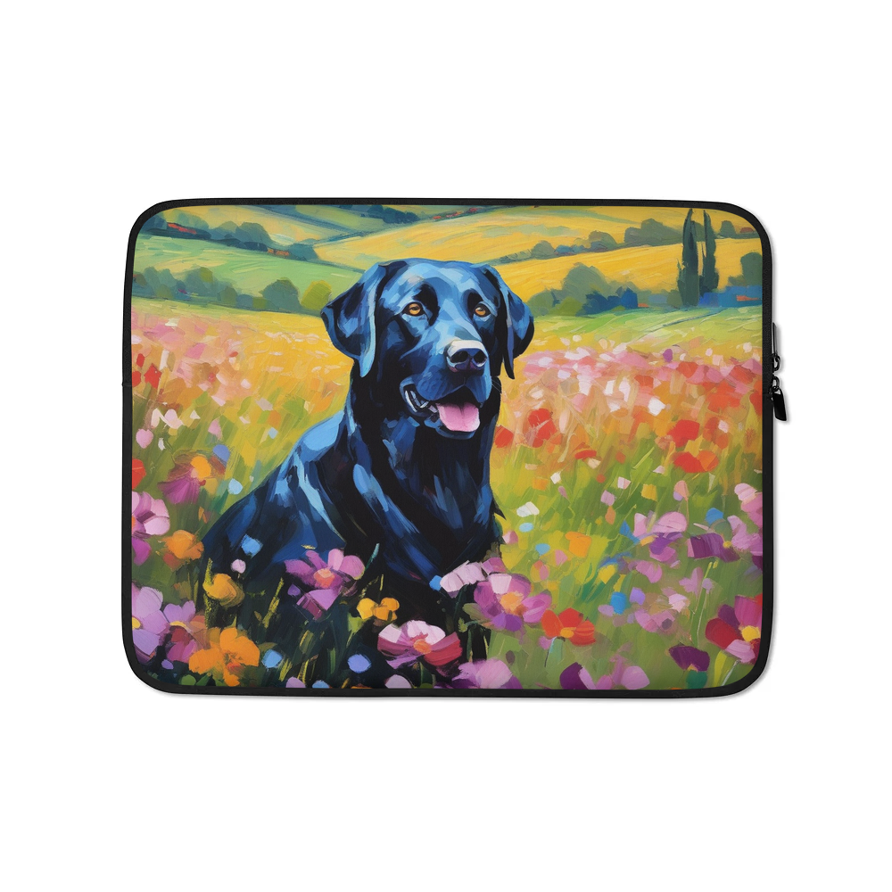 PugMug Custom Black Labrador Retriever Laptop Sleeve