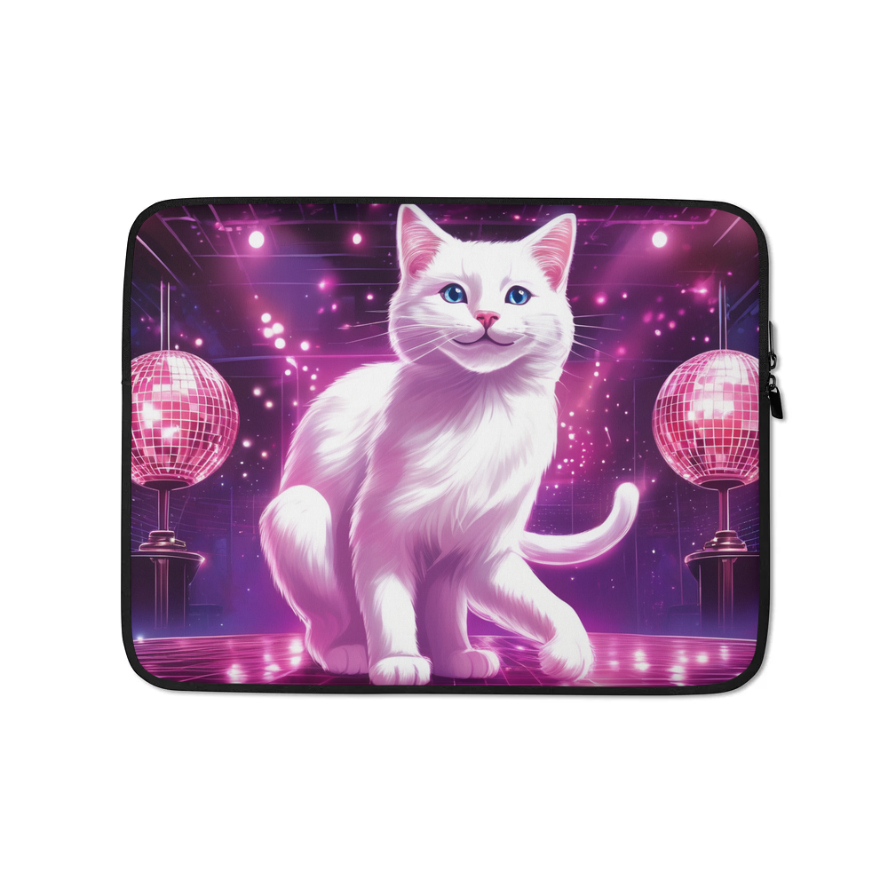 PugMug Custom White Companion Cat Laptop Sleeve
