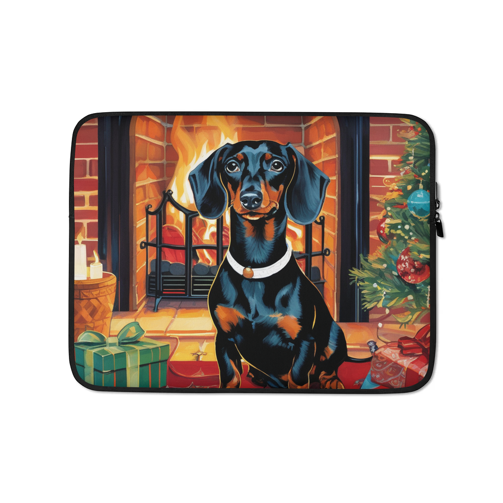 PugMug Custom Black Dachshund Laptop Sleeve