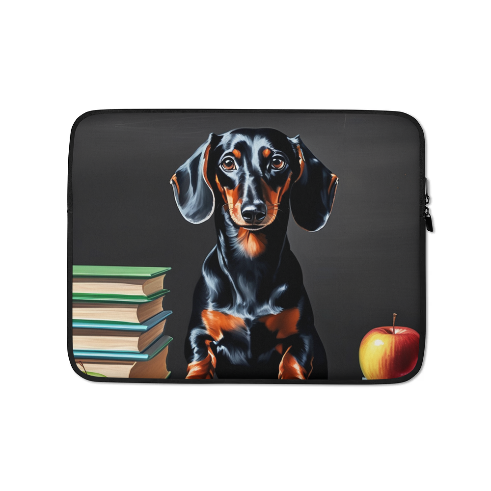 PugMug Custom Black Dachshund Laptop Sleeve
