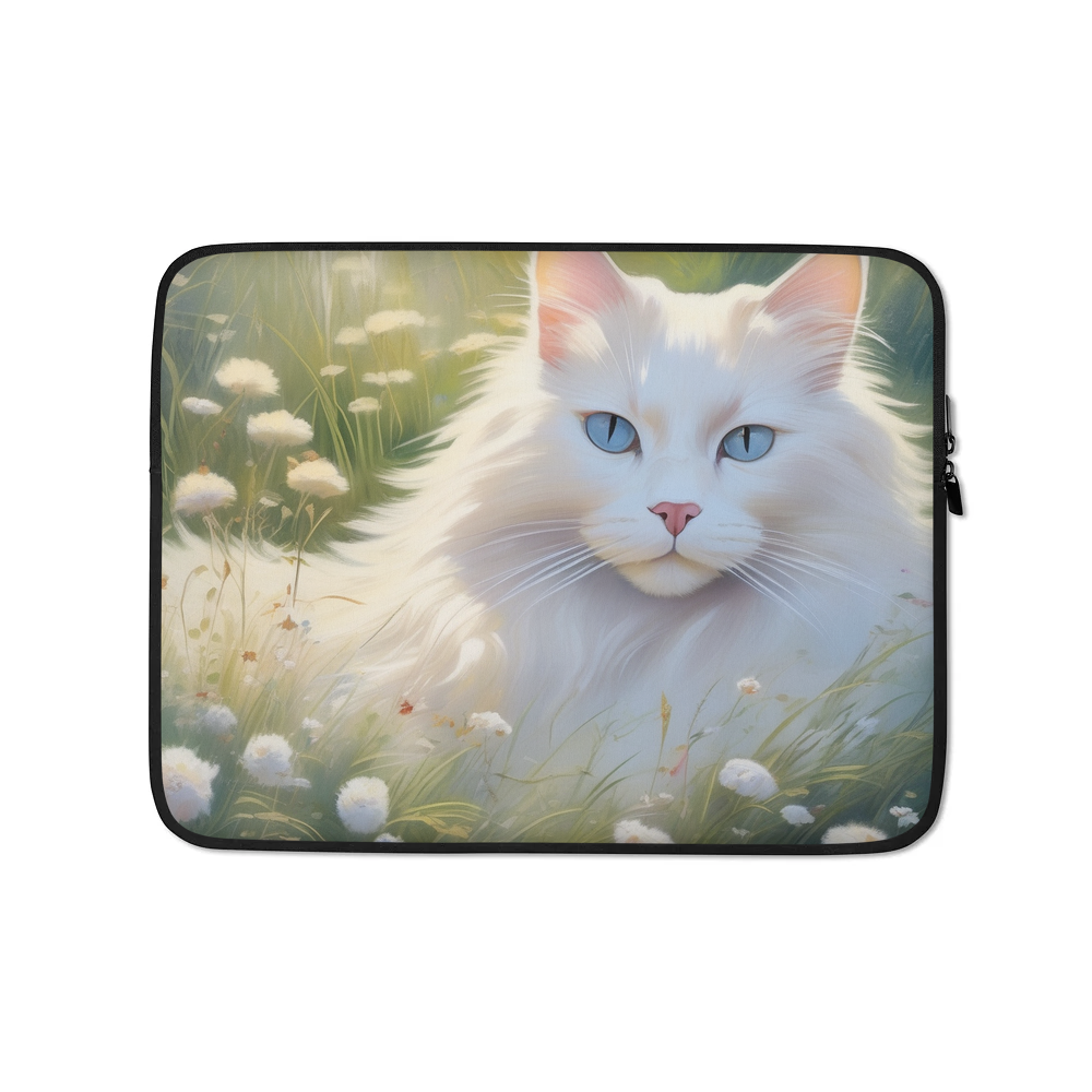 PugMug Custom White Ragdoll Cat Laptop Sleeve