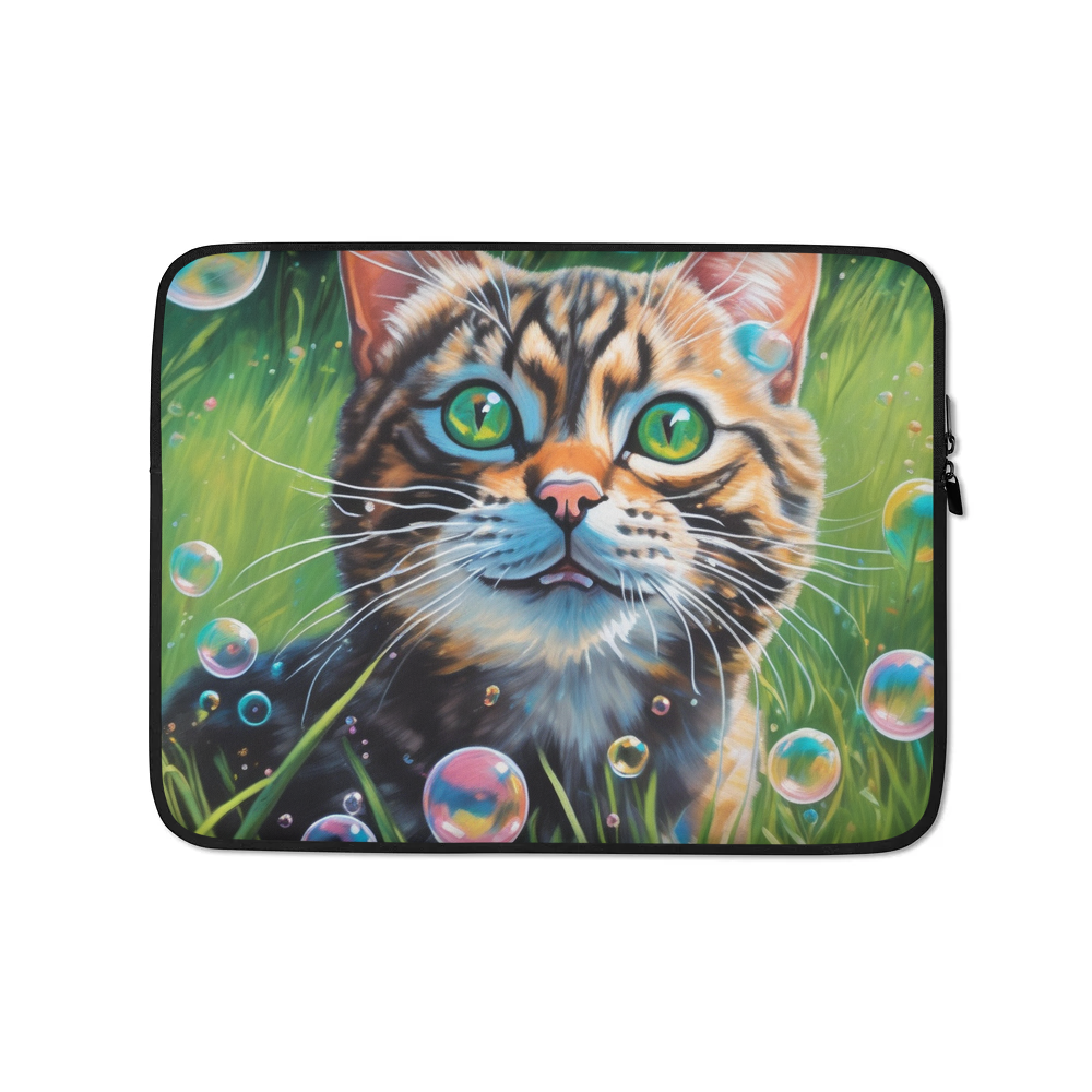 PugMug Custom Tabby Exotic Cat Laptop Sleeve