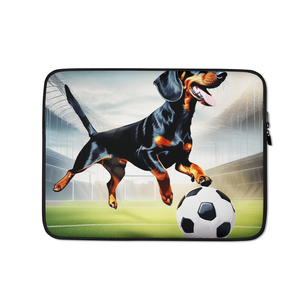 PugMug Custom Black Dachshund Laptop Sleeve